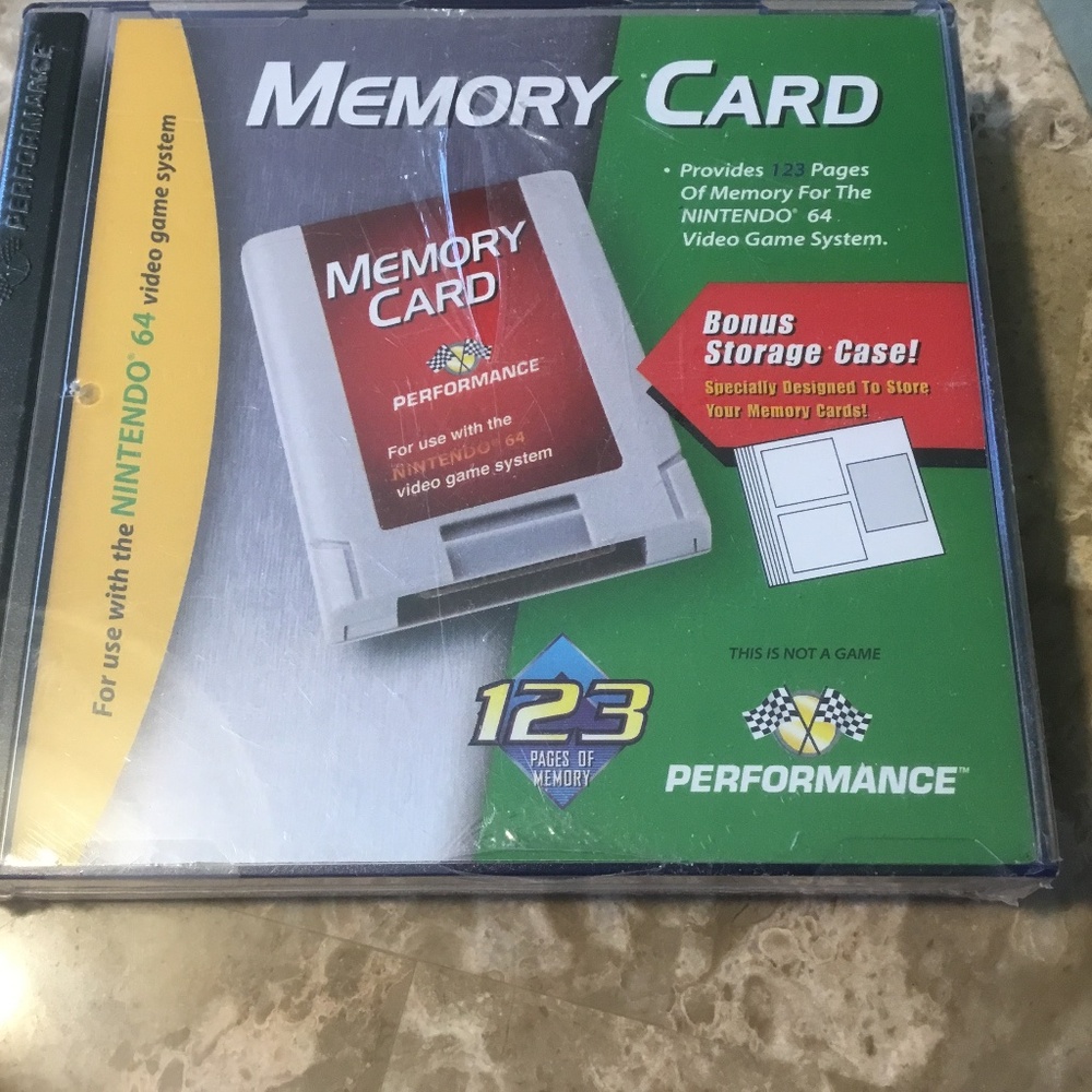 Bonus*NINTENDO 64 MEMORY CARD PERFORMANCE & STORAGE CASE holds 3 cards.
